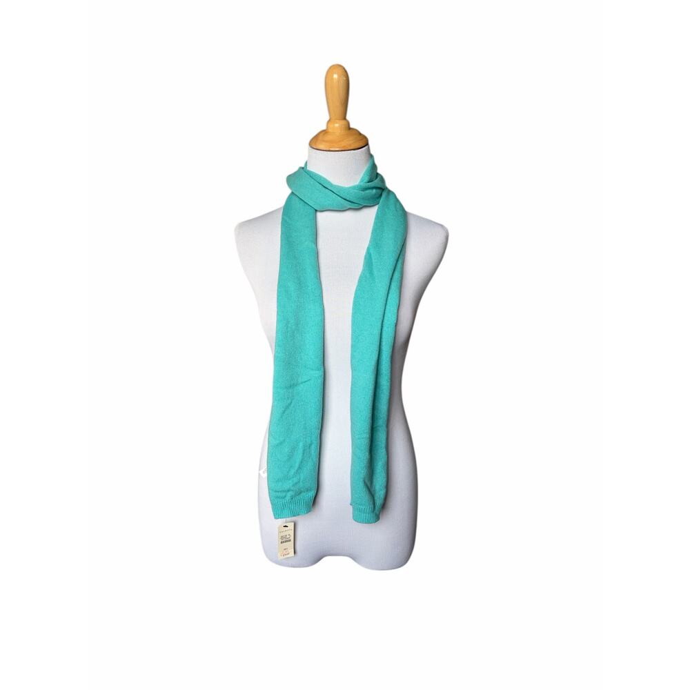NWT Talbots Blue 100% Cashmere Scarf- DAMAGED